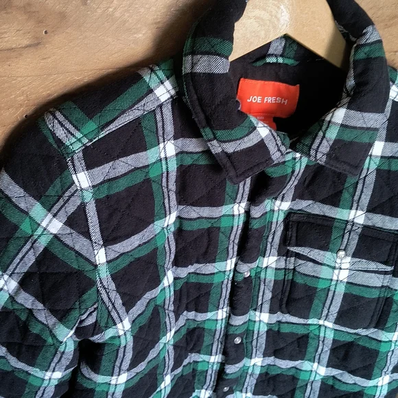 Joe fresh Plaid Shacket Shirt Jacket L Boys